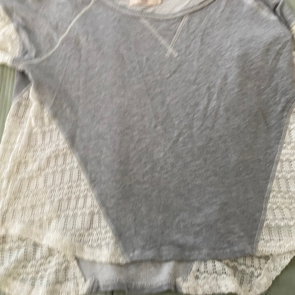 Elodie grey with stretchy knit like lace